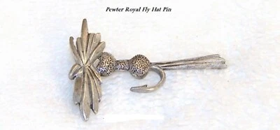Pewter Royal Fly Hat Pin - Image 1 of 3