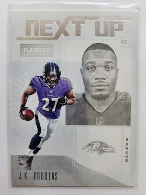 2020 Panini Playbook #NU-13 J.K. Dobbins Next Up RC - Image 1 of 2