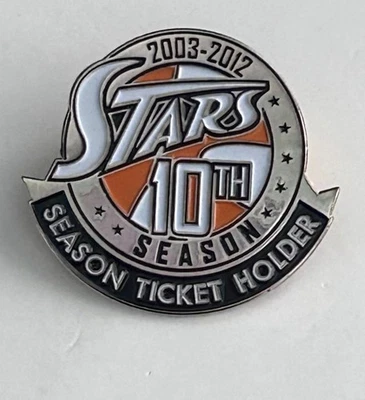 WNBA San Antonio TX Stars 10th 2003-2012 Season Ticket Holder Lapel Pin - Image 1 of 3