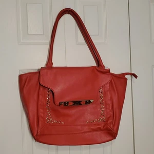Kardashian Kollection Handtasche Damen rot mit goldenen Nieten - Bild 1 von 17