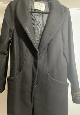 Aritzia Wilfred Black Cocoon Wool Cashmere Coat Medium - Image 1 of 4