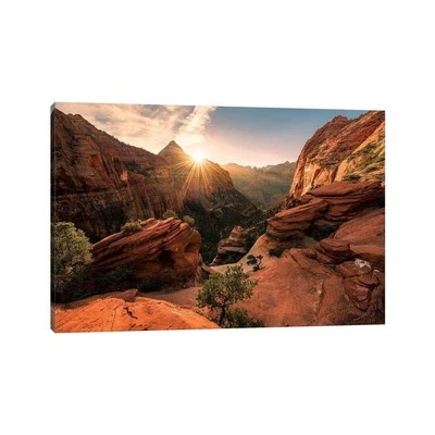 ICANVAS New Listing12" x 18" x 1.5" Zion by Stefan Hefele Wall Canvas -