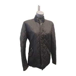 Womens Barbour Jaket Black International Vario Quilted Coat Size Small - Picture 1 of 10