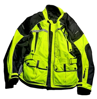 Tourmaster Transition 3 Hi Viz Mens Size 44 Motorcycle Jacket Waterproof - Image 1 of 4