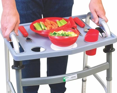 Walker Tray Table with Cup Holder Mobility Table Tray for Folding Walkers Foldab - Image 1 of 4