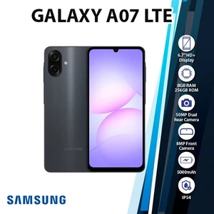 Samsung Galaxy A07 LTE Android Cell Phone (BLACK/8GB+256GB/Dual SIM/Unlocked) - Picture 1 of 6