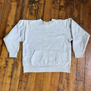 Vintage 80s Champion Reverse Weave Double Face Gray Crewneck Sweatshirt Medium - Picture 1 of 14