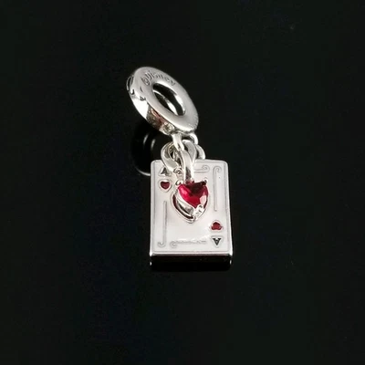 Novo! Berloque Pandora Disney Villains Queen of Hearts duplo pendurado prata esterlina - Imagem 1 de 4