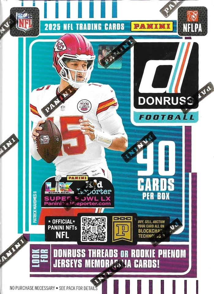 Panini 2025 Donruss Football Blaster Box – Factory Sealed 6 Packs (90 Cards) - Image 1 of 1