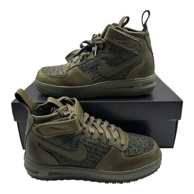 Nike Lunar Force 1 Flyknit рабочие ботинки женщин Sz 7 оливковый зеленый тренажеры обувь ботинки - Изображение 1 из 4