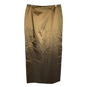Falda Larga de Noche Chetta B Para Mujer Dorada 100% Seda Talla 14 Elegante Formal Evento - Imagen 1 de 10
