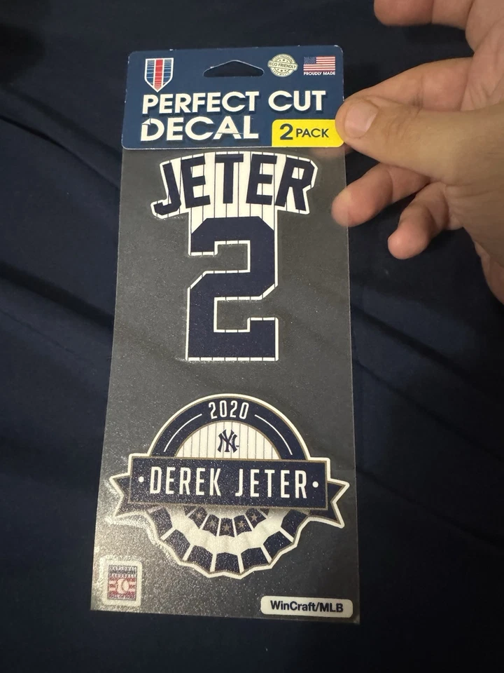 N.Y Yankees DEREK JETER 2 Pack Decal Set 4x4 Each LICENSED. Car Window Laptop - Image 1 of 1