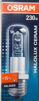 Original Osram Halolux Ceram 230W=250W 64480 E27 Ampoule Halogène Neu OVP Clair - Image 1 of 4