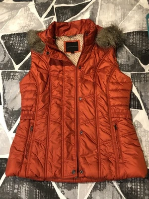 Orange/Pumpkin Women’s Vest Size M Hooded Great Condition Fall Spring Clothing - Image 1 of 4