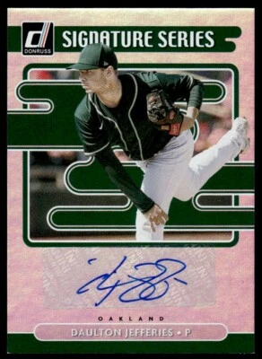 2021 Donruss Signature Series Daulton Jefferies - Auto Oakland Athletics #SS-DJ - Image 1 of 2