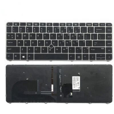 New Backlit US Keyboard For HP EliteBook 840 G3 745 G3 840 G4 745 G4 819877-001 - Image 1 of 4