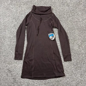 NEW Kuhl women's XS Lea Dress Stretch Long sleeve Cowl Neck pockets Burnt maroon - Picture 1 of 6