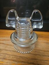 1940's-60's Near Mint Hemingray Insulator Made in USA Clear Glass  Mickey Mouse