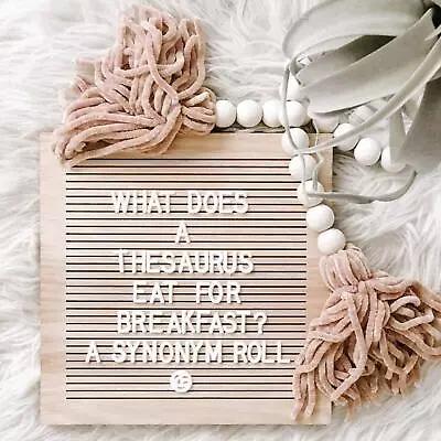 Felt Letter Board with Letters Information Sign Photography Props Wood Frame - Image 1 of 4