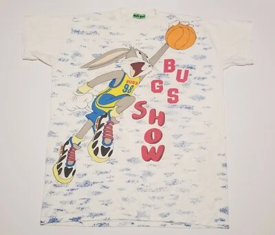 Vintage 1990s Bugs Boot 2-Sided Big Print Sleep Womens One Size Shirt - Image 1 of 3