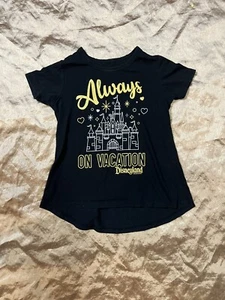Disney parks toddler girls T-Shirt size XS Disneyland short sleeve black tee - Picture 1 of 2