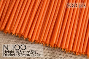 500 Stück Wachskerzen orange Kerze №100 Ritualkerzen Ritualkerzen Kerzenset - Bild 1 von 4