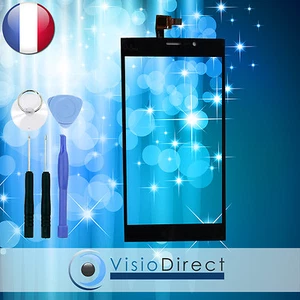 Ecran vitre tactile pour Wiko Ridge Fab 4G noir + kit outils - Photo 1/1