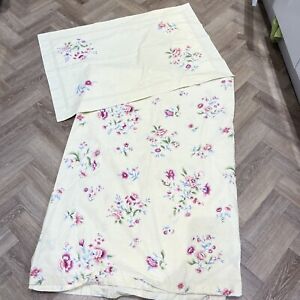 V & A Single Duvet Cover & Pillow Case Set Lemon Fresh Floral Design 2 Avail B58