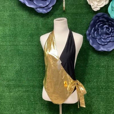 Traje de baño Gucci dorado y negro sprakling lycra Donna One Piece TOTALMENTE NUEVO Talla L Foto 1 de 4