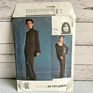 Vogue Attitudes Sewing Pattern 1467 Size 12 14 16 Lauren Sara Womens Lagenlook J - Picture 1 of 8