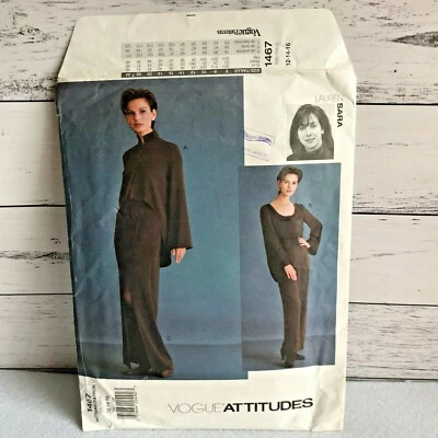 Vogue Attitudes Sewing Pattern 1467 Size 12 14 16 Lauren Sara Womens Lagenlook J - Image 1 of 4