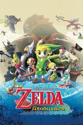 Zelda Wind Waker HD 24x36 poster Legend Video Games Nintendo Wii U Ganondorf!!!!