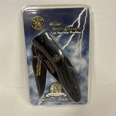 NIP SMITH WESSON FOLDER POCKET KNIFE  CH002BCP BLACK Factory Sealed - Image 1 of 2