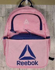 Reebok RILEY Backpack with Lunch Box Sweet PINK - Padded Back - NEW - Picture 1 of 11