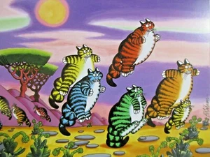 Notecard - POGO CATS by B. Kliban Artist Notecard with Envelope 6.75" X 4.75" - Picture 1 of 2