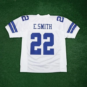 Emmitt Smith Reebok Dallas Cowboys Authentic On-Field EQT Away White Jersey - Picture 1 of 8