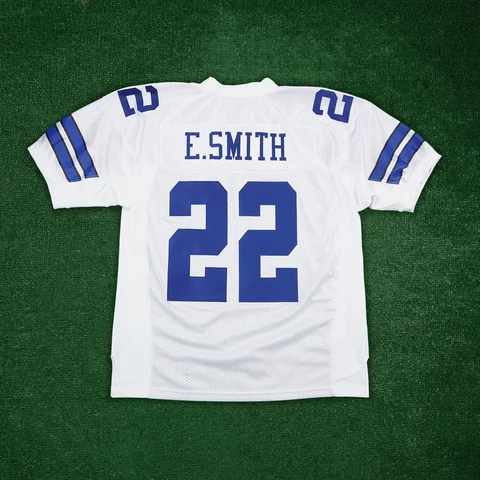 Emmitt Smith Reebok Dallas Cowboys Authentic On-Field EQT Away White Jersey Cover