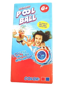 Ultimate Pool Ball red & blue 6" diameter when filled Pool Fun 6+ instructions - Picture 1 of 5