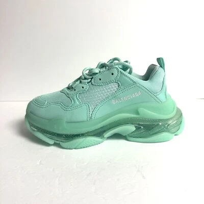 Balenciaga Womens Triple S Sneaker Light Green Size EU38 US8 - Image 1 of 4