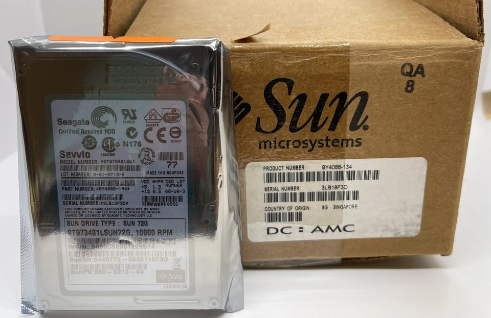 Sun 390-0213-04 - 72GB 10K SAS 2.5" Hard Drive - Image 1 of 1
