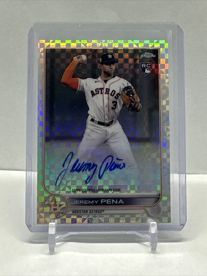 2022 Topps Chrome Update Autographs X-Fractors #ACJP Jeremy Pena Auto /125 - Image 1 of 4