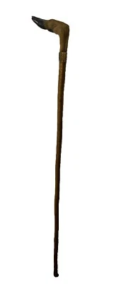 Deer Foot Walking Stick Vintage Bovine Coller With Ferrule  - Image 1 of 4