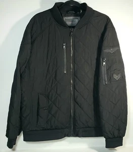 CALVIN KLEIN schwarze gesteppte Bomberjacke mit AIR FORCE PATCHES | Herren XL - Bild 1 von 13