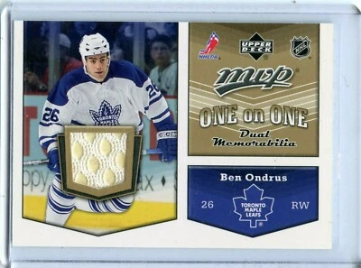  2007-08 Upper Deck MVP One on One Jerseys #OO-OH Ben Ondrus/Jeff Hoggan - Image 1 of 2
