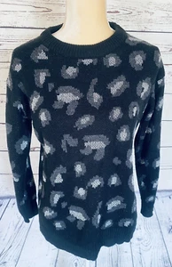 Women’s Small Sweater Kendall Kylie Knit Long Sleeves Silver Metallic Threading  - Picture 1 of 12