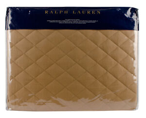 Ralph Lauren Cromwell  Quilted Full / Queen Coverlet-Camel-96 x96 IN /244 x