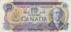 Canada $10 (1971),Fancy SN Broken Ladder, Bookend, Lucky 7 & 8, VF/XF +Gift! CA1 - Picture 1 of 3