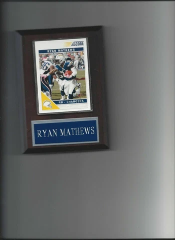 RYAN MATHEWS PLAQUE SAN DIEGO CHARGERS FOOTBALL NFL   C Cover
