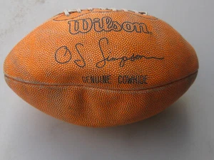 O. J. SIMPSON NFL OFFICIAL WILSON "The Juice" FOOTBALL SIGNED "Genuine Cowhide" - Picture 1 of 3