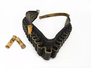 Antique Cartridge Belt Vintage Ammo Bandolier Hunter Equipment - Picture 1 of 13